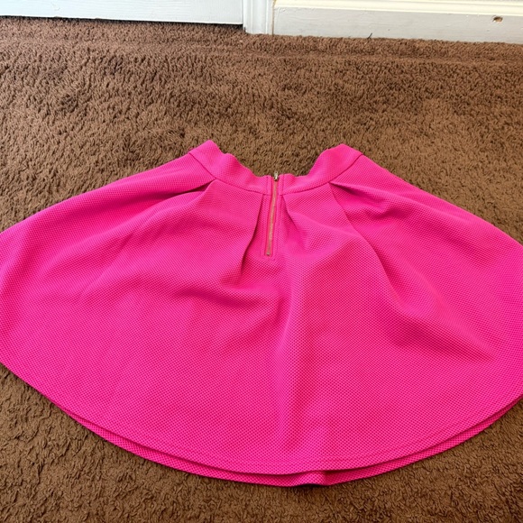 2 FOR $25L'ATISTE By AMY Hot Pink Pleated Flare Skirt A Line Barbiecore Barbie M - Picture 2 of 6